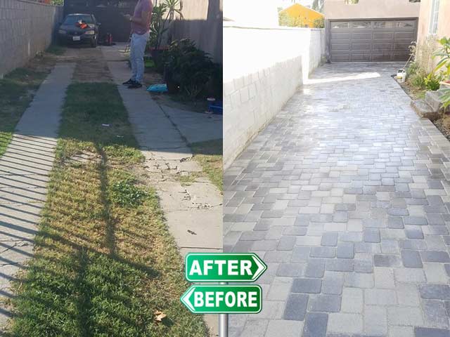 Pavers Before and After